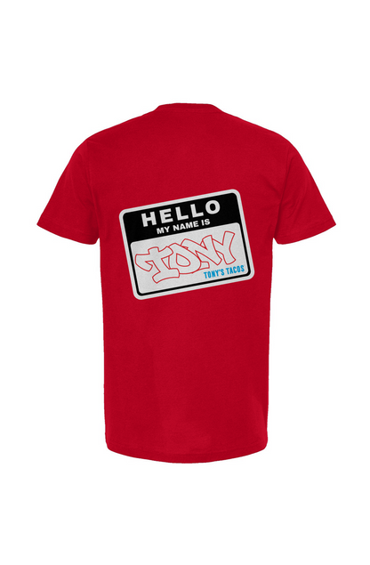 Hello, My Name is Tony T-shirt RED