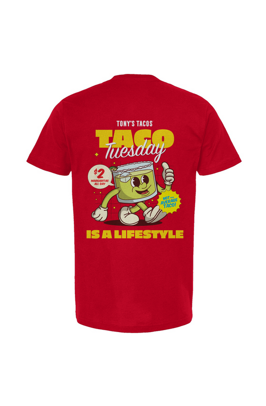 Taco Tuesday Lifestyle T-Shirt [Red]