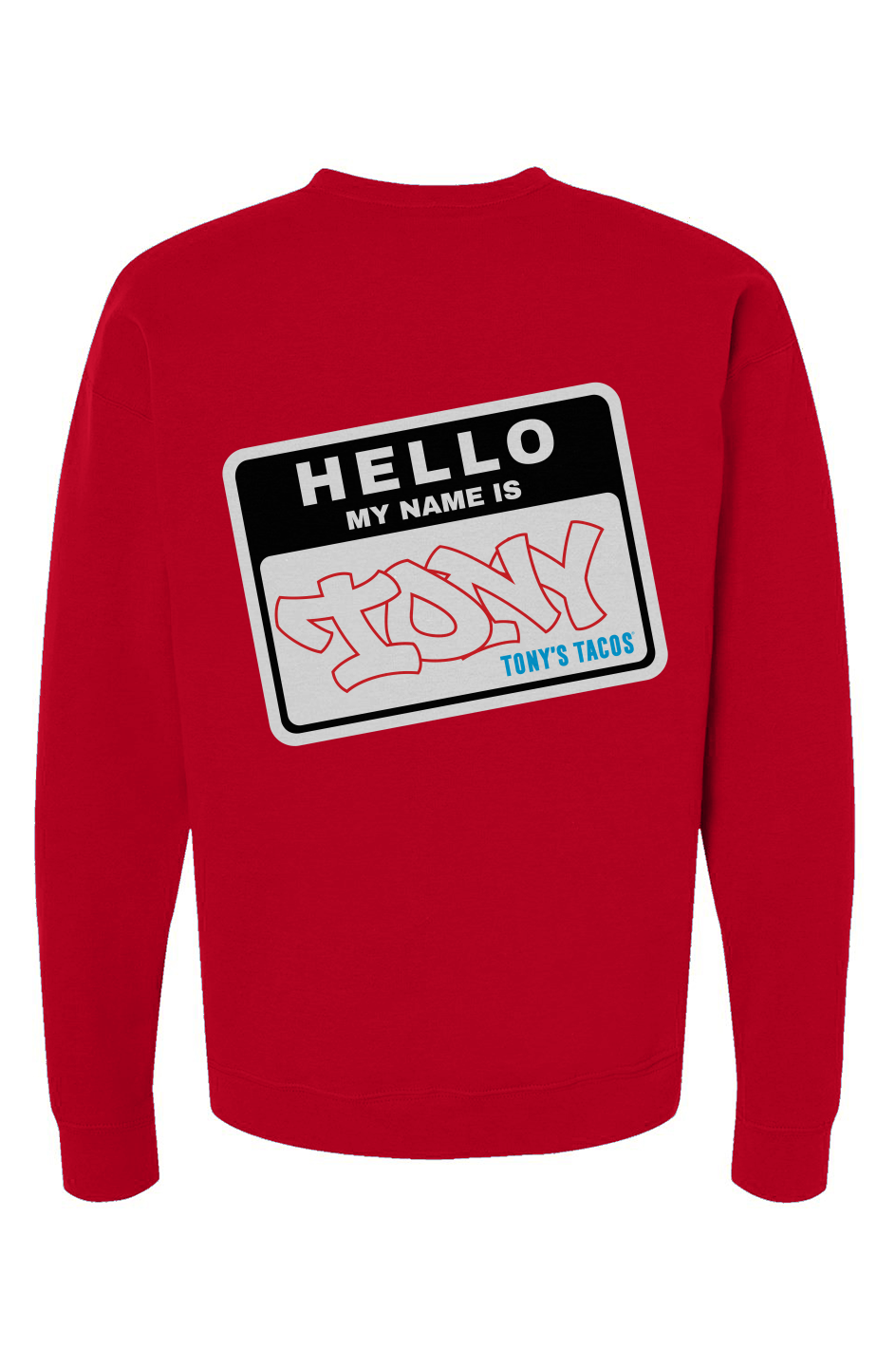 Hello, My Name is Tony Crew Neck [Red]